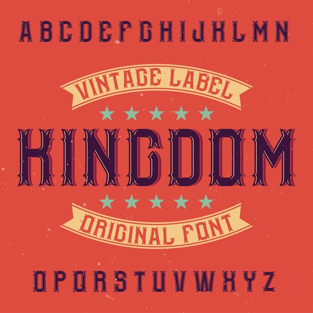 Vintage typeface illustration