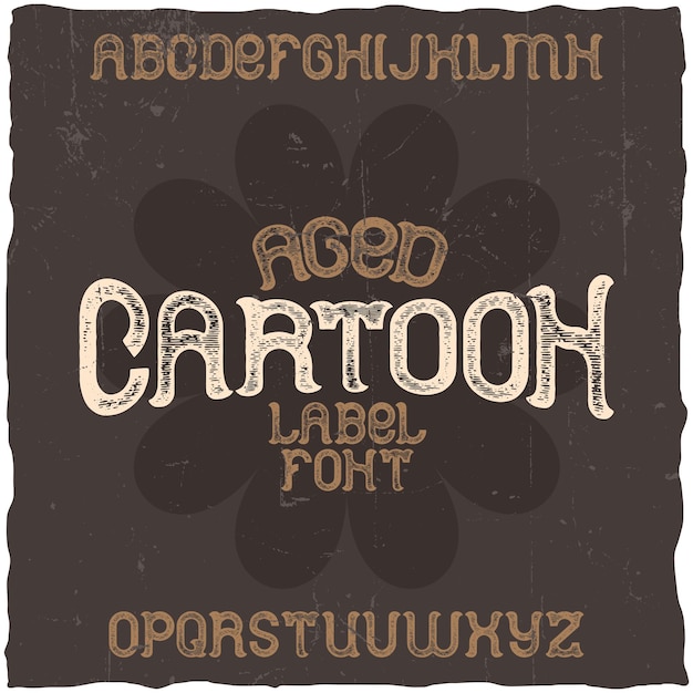 Free vector vintage  typeface named cartoon. good font to use in any vintage logo.