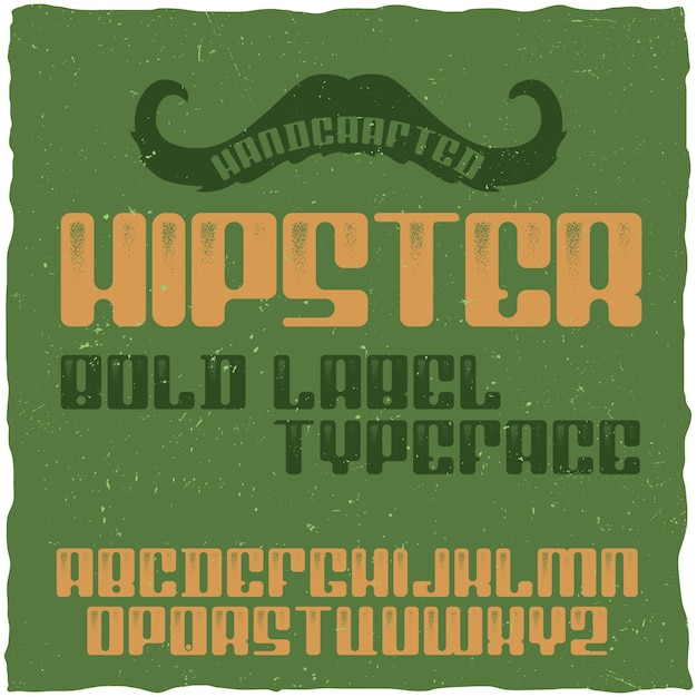 Free vector vintage typeface named hipster