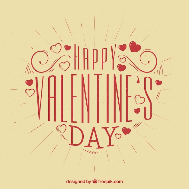 Free vector vintage valentine's day background