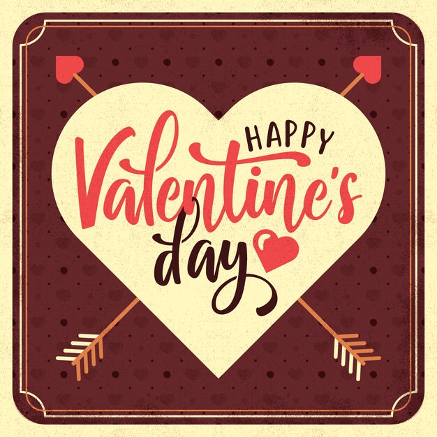 Free vector vintage valentine's day background