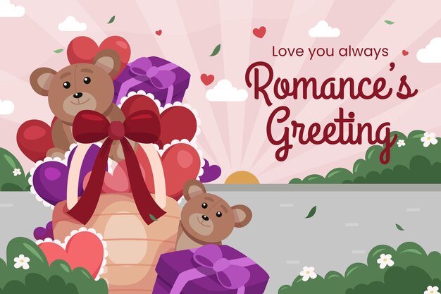 Free vector vintage valentine's day background