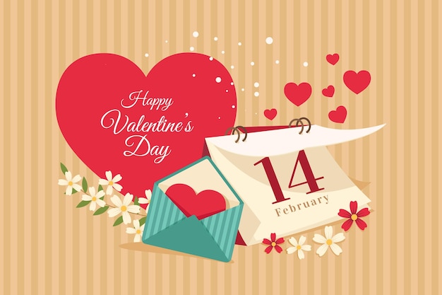 Free vector vintage valentine's day background