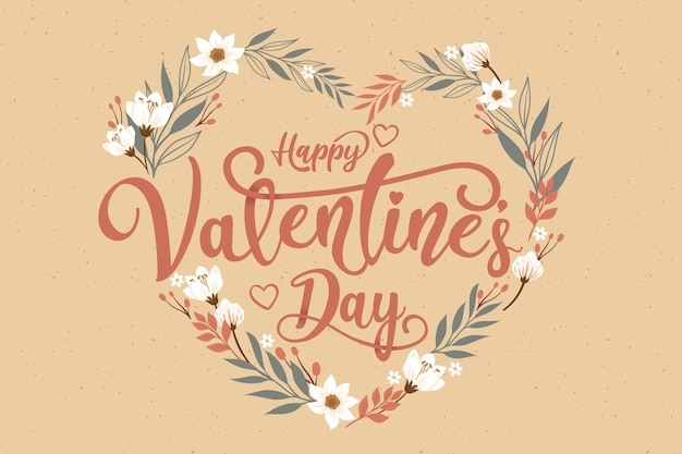 Free vector vintage valentine's day background
