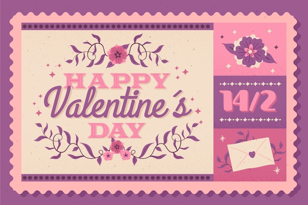 Vintage valentine's day background