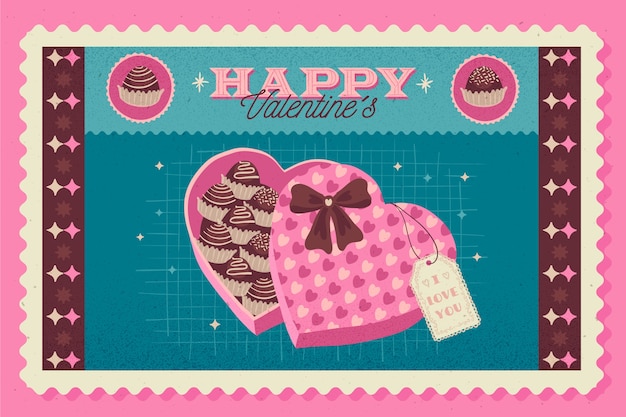 Free vector vintage valentine's day background