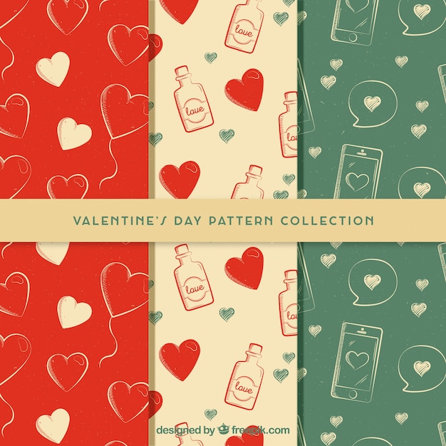 Vintage valentine's day pattern