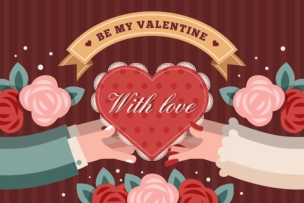 Vintage valentine's day wallpaper