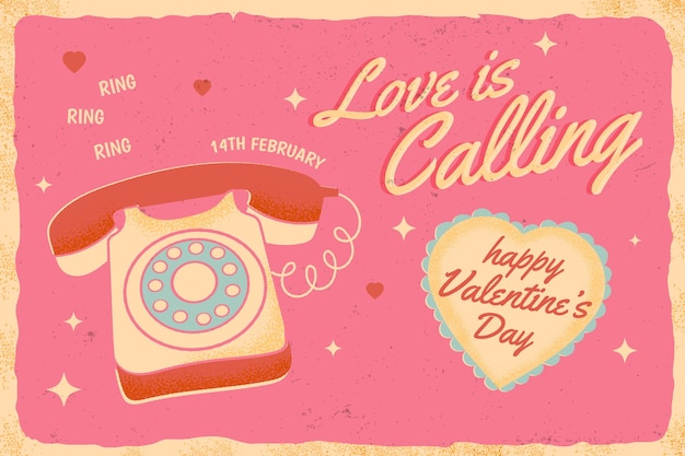 Free vector vintage valentines day background