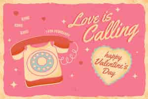 Free vector vintage valentines day background