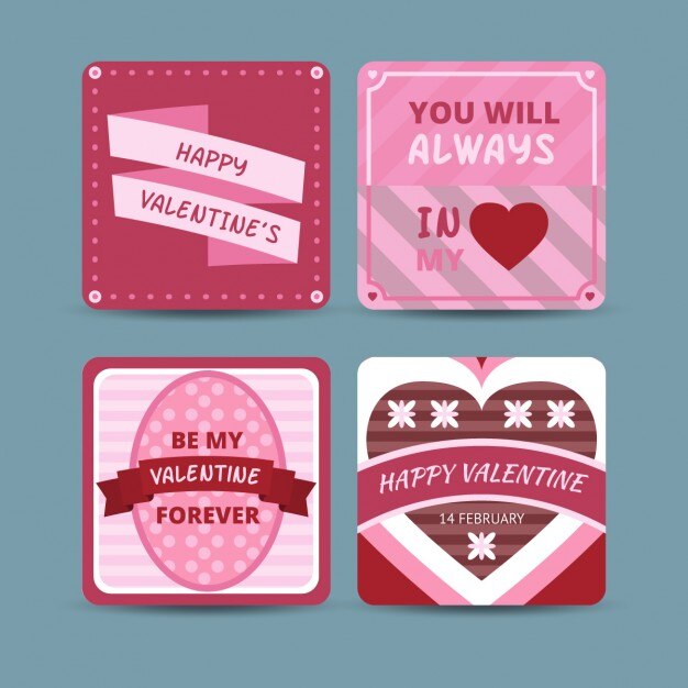 Free vector vintage valentines day cards