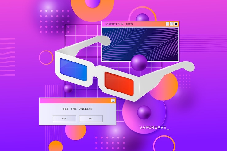 Free Vector vintage vaporwave background