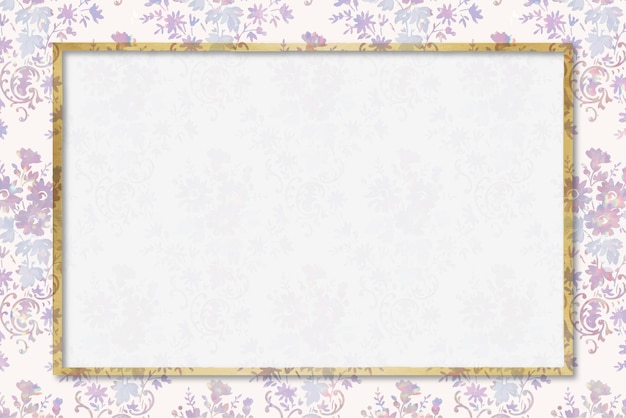 Free vector vintage vector pastel holographic frame remix from artwork by william morris