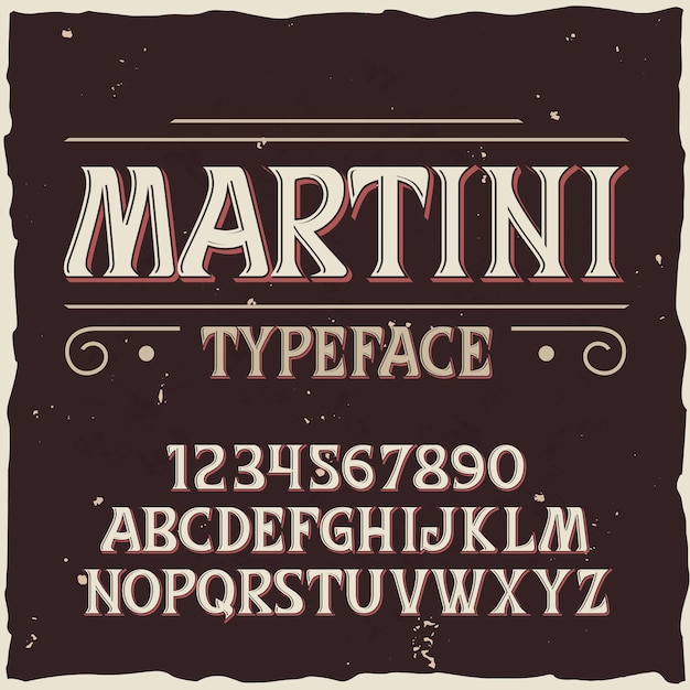 Free vector vintage vector typeface