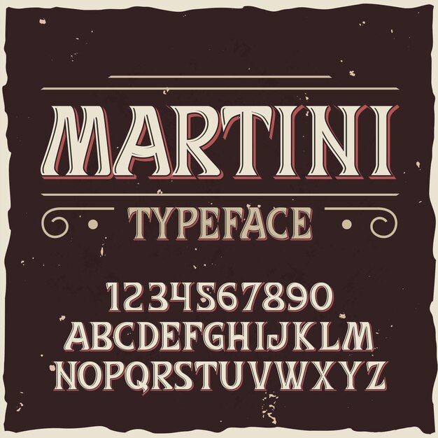 Vintage vector typeface