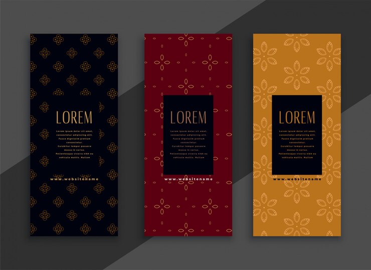 Free Vector vintage vertical classic premium banners set