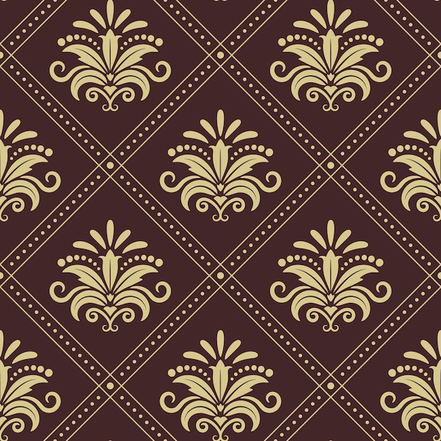 Free vector vintage wallpaper seamless. background design in retro style.