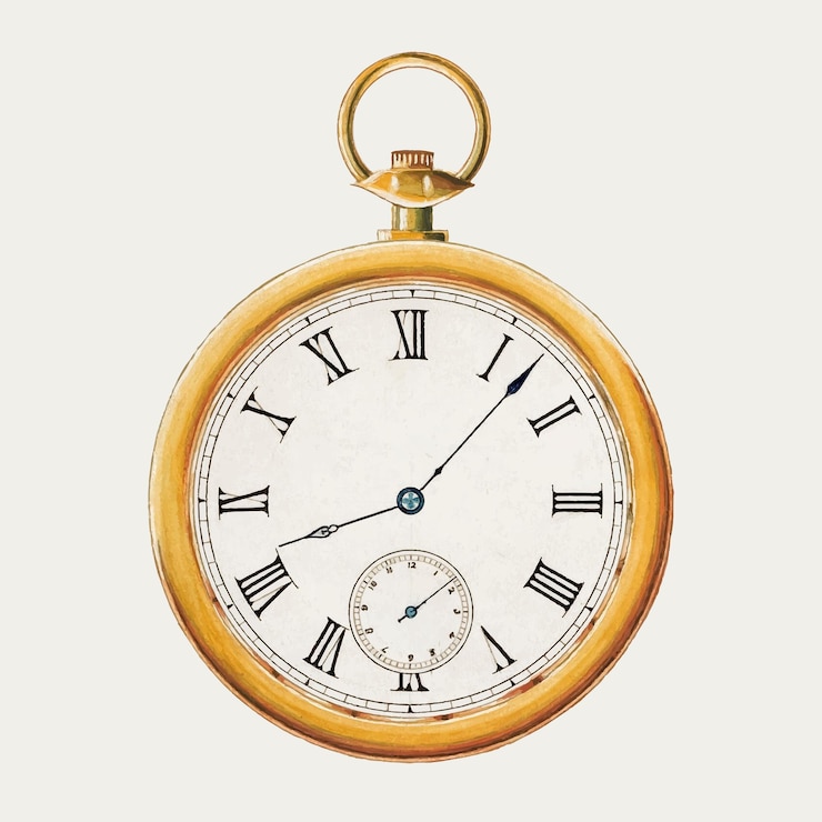 Free Vector vintage watch illustration vector, remixed from the artwork by harry g. aberdeen