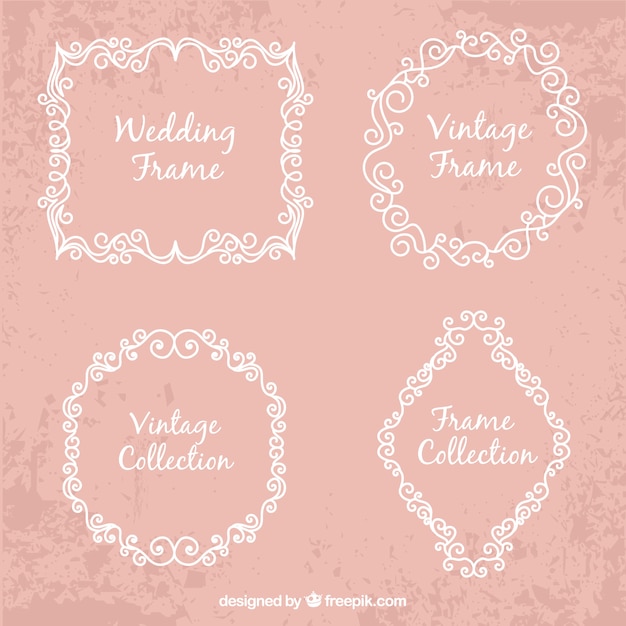 Vintage wedding frame collection