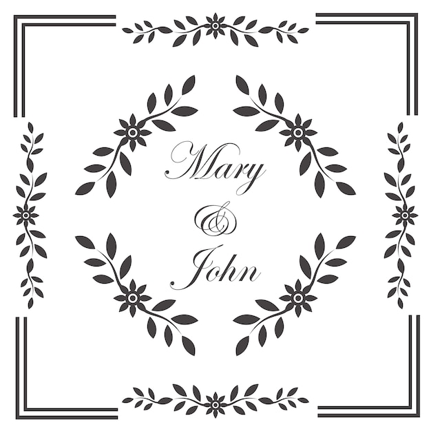 Vintage Wedding Invitation Frame for Free Download