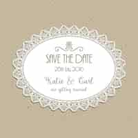 Free vector vintage wedding invitation