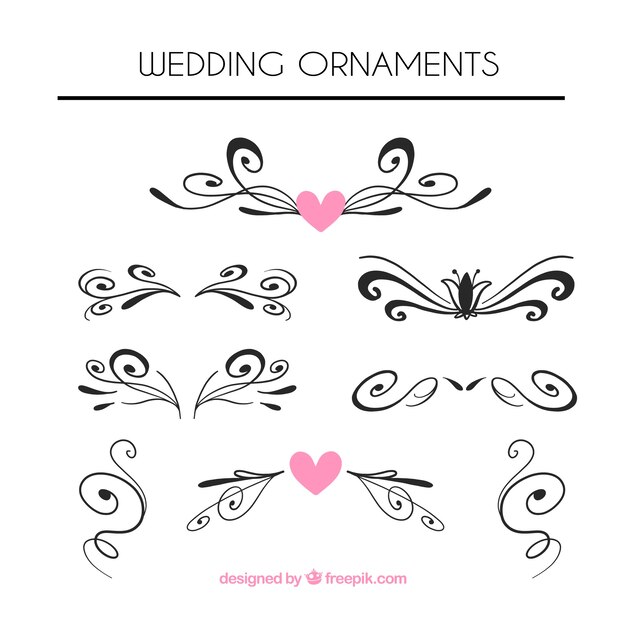 Vintage wedding ornament collection