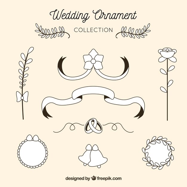 Vintage wedding ornament collection