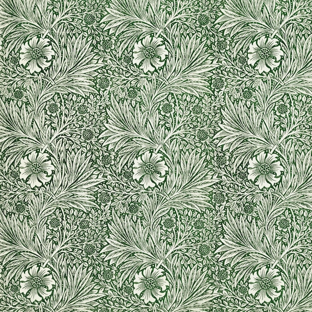 Free vector vintage white flower pattern vector