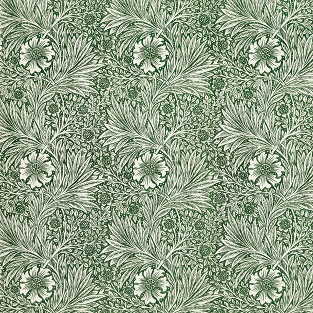 Vintage white flower pattern vector