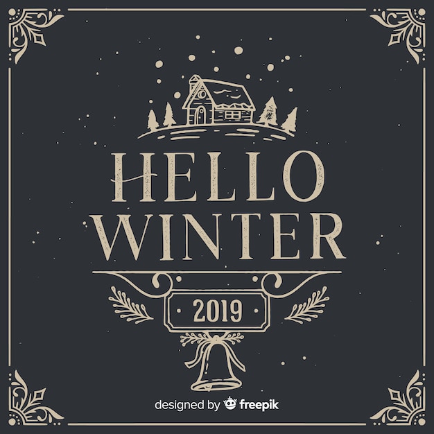 Vintage winter lettering