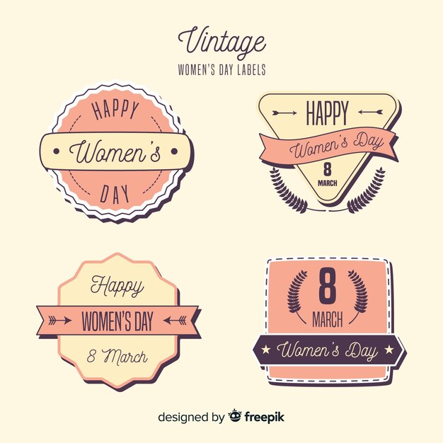 Vintage  women's day badge collection