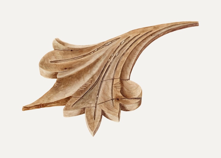 मुफ़्त वेक्टर vintage wood carving vector illustration, remixed from the artwork by clayton clements