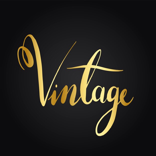 Vintage wording typography style vector