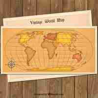 Vettore gratuito vintage world map