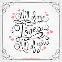 Free vector vintage writing with love message