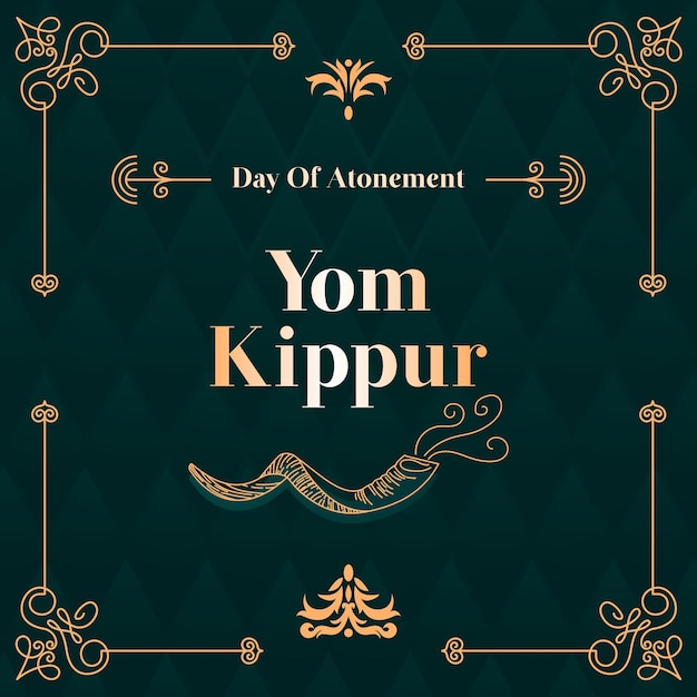 Vintage yom kippur concept