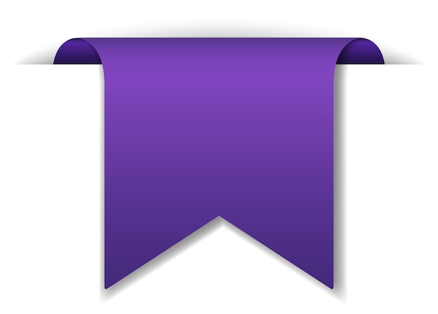 白い背景の上の紫のバナーデザイン