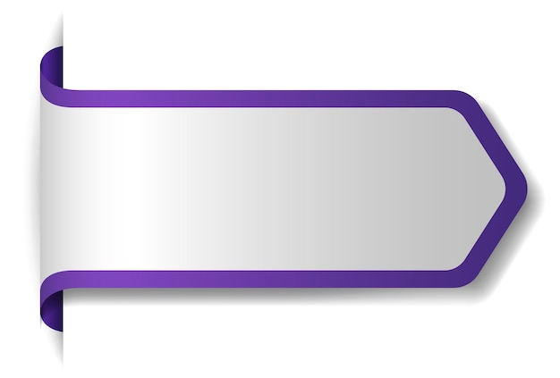 白い背景の上の紫のバナーデザイン