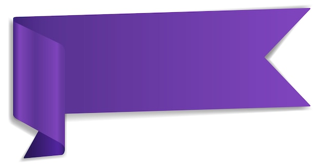 Free vector violet banner design on white background