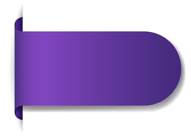 Free vector violet banner design on white background