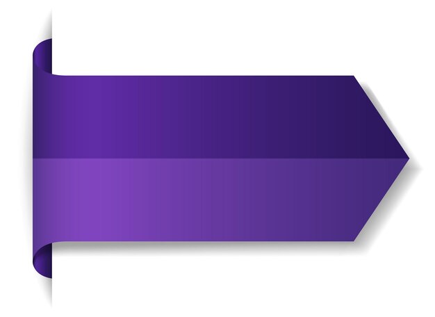 Violet banner design on white background