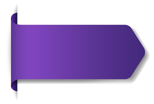 Violet banner design on white background