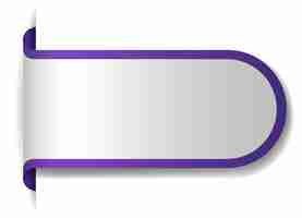 Free vector violet banner design on white background