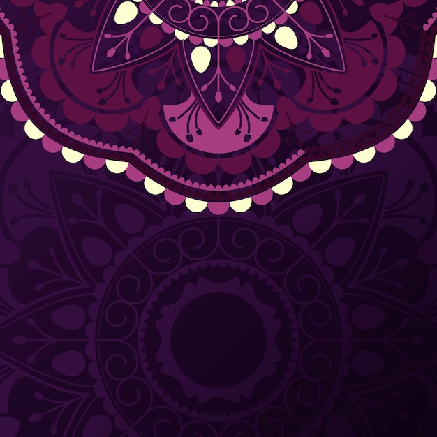 Free vector violet mandala design