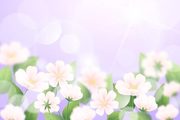 Violet sky realistic blurred spring background