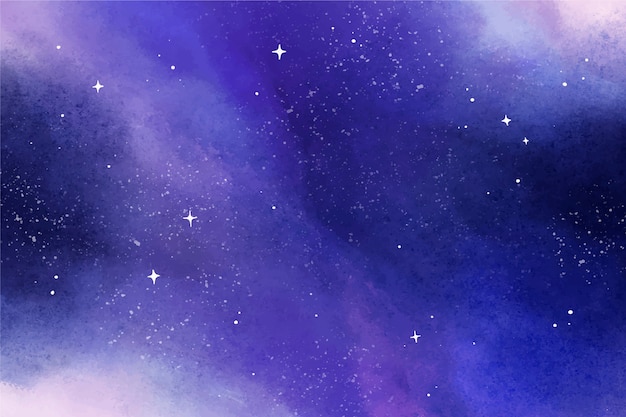 Violet watercolor galaxy background