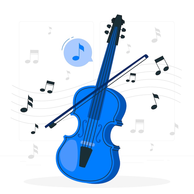 Free vector violin concept illustration