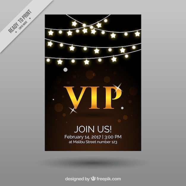 Vip poster with stars garland