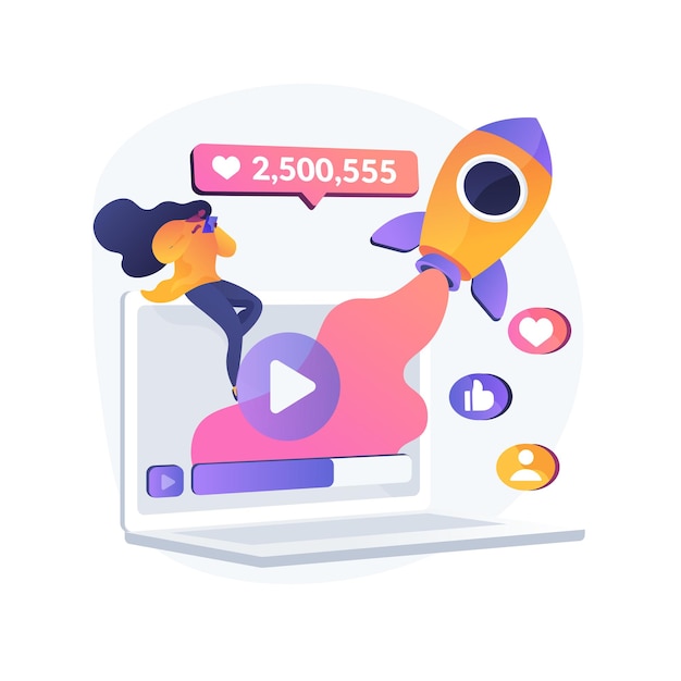 Free vector viral content abstract concept illustration