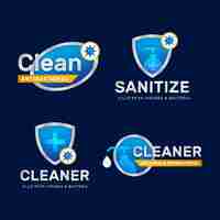 Free vector viricidal and bactericidal cleaner labels